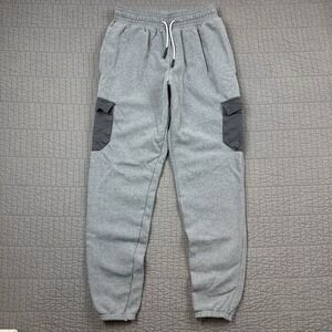 Under Armour Cargo Joggers Men Medium Gray Tapered Sweatpants Fleece Workout Gym